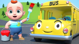 Wheels On The Bus Song (Paint Version) | Leo Nursery Rhymes & Kids Songs