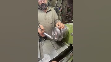 Heavy Wheel Balance In Lathe Chuck #shortsfeed #automobile #automachine #lathemachine