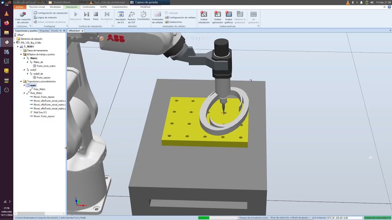 Robotstudio | Función offset y colisiones - YouTube