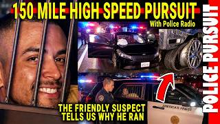 150 Mile High Speed Police Pursuit, Chat w/Driver After Capture | San Diego | 20260511 (4K)