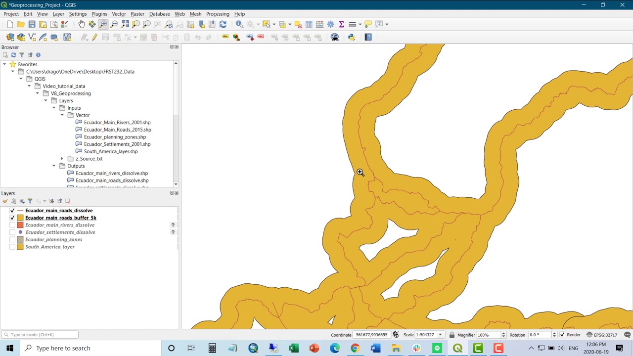 Geoprocessing Tools - Buffer - YouTube