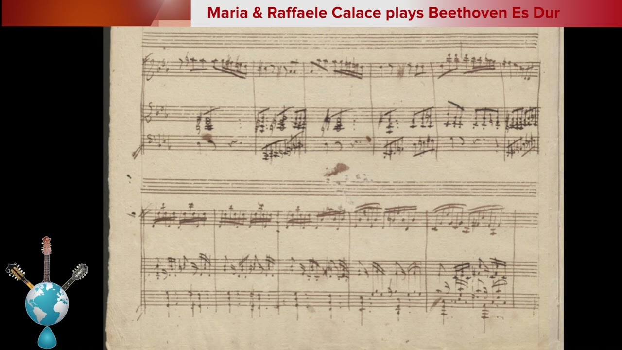 Raffaele Calace and Maria Calace plays Ludwig van Beethoven Adagio Eb