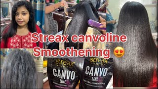 Streax professional CANVO LINE hair straightening ll Learn to do permanent straightening at home ll screenshot 4