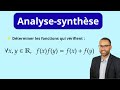 Une équation fonctionnelle par analyse synthèse
