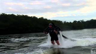 JetLev Water Jet Pack First attempt backflip!