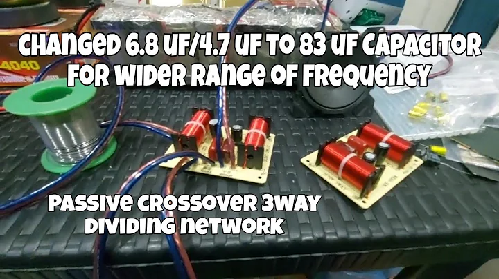 Changed capacitor of a 3 way passive crossover dividing network #capacitor #diy #audiophile #speaker