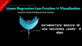 Visualizing Linear Regression Loss Function || Hindi || Lesson 10 || Machine Learning ||