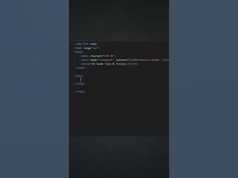 Vs code tips and tricks To create multiple html elements using ...