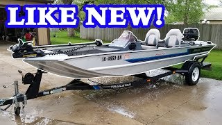 Aluminum Boat Cleaning  LIKE NEW!