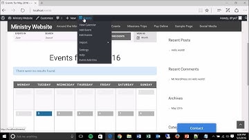 Step 6 -  Using the Event Calendar