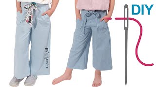 Einfache Culotte Hose für Kinder nähen für Anfänger – DIY Wohlfühlhose 