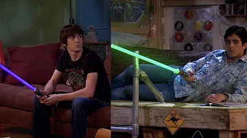 Drake & Josh - Drake & Josh Battle Each-Other With Lightsabers