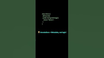 🔥 What is an Annotation in Java? #shorts