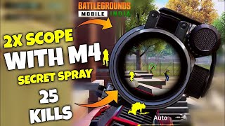 2x With M4 New Combination for Spray - Squad Wipe - BGMI