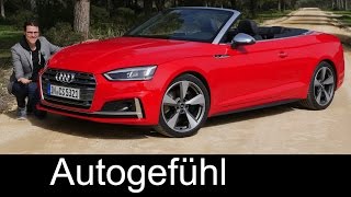 The best convertible? Audi S5 Cabriolet FULL REVIEW test driven V6 all-new A5 neu 2018 - Autogefühl
