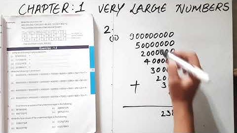 Class 5th Mathematics chapter 1 Very Large Numbers Exercise 1.2