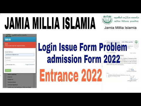 jamia millia islamia admission form 2022 issue | jamia entrance 2022 | jamia form not login 2022