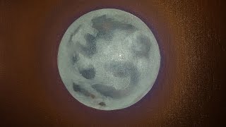 moon painting paint oil