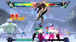 UMVC3 Morrigan combos off of her Alpha counter
