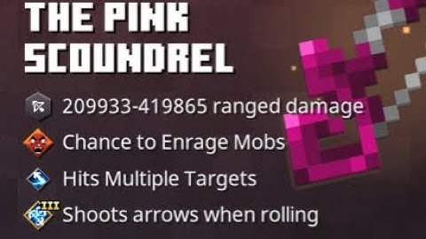 [Minecraft Dungeons] new bow moment(The Pink Scoundrel in a Roll-Satchel build)