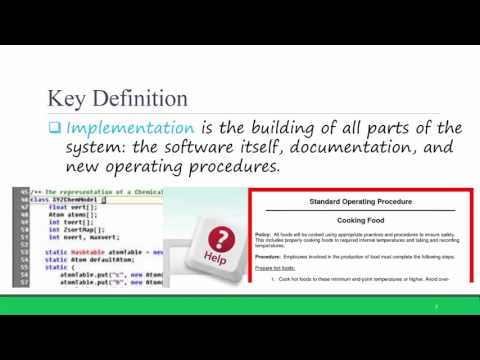 Systems Analysis & Design - Ch 12 - Moving to implementation