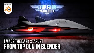 I made the Dark Star jet from Top Gun Maverick in Blender