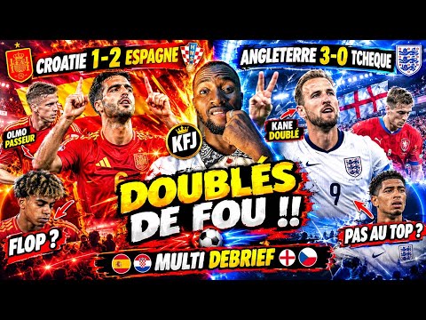  MULTI DEBRIEF : MERINO ET KANE SAUVENT TOUT ! Espagne 2-1 Croatie / Angleterre 3-0 Tchèque 