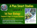 1st Year Biology Chapter# 5 Topic 5.5 | Lecture# 4 | Enzyme Inhibition | A Plus Smart Studies