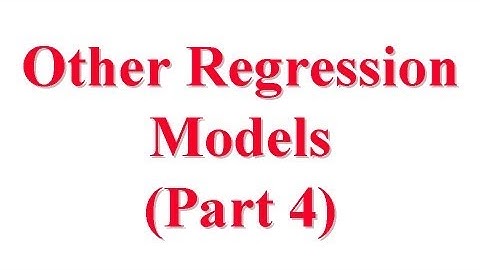 CSE567-13-15D: Other Regression Models for Computer System Performance Evaluation