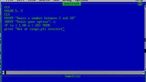 qbasic program on Guessing game