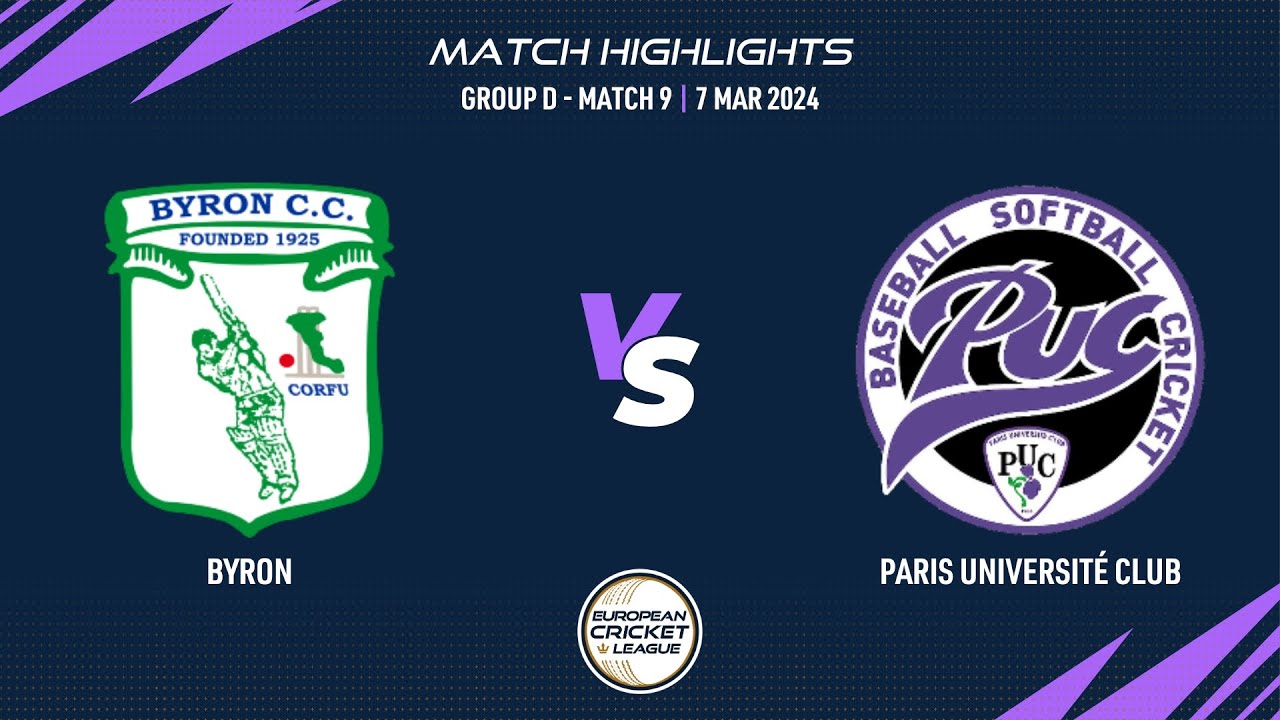 Group D, Match 9 - BYR vs PUC | Highlights | European Cricket League 2024 | 7 March 2024 | ECL24.051