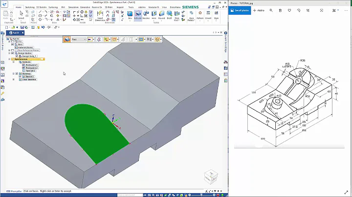 Solid Edge design tutorial using Synchronous Technology