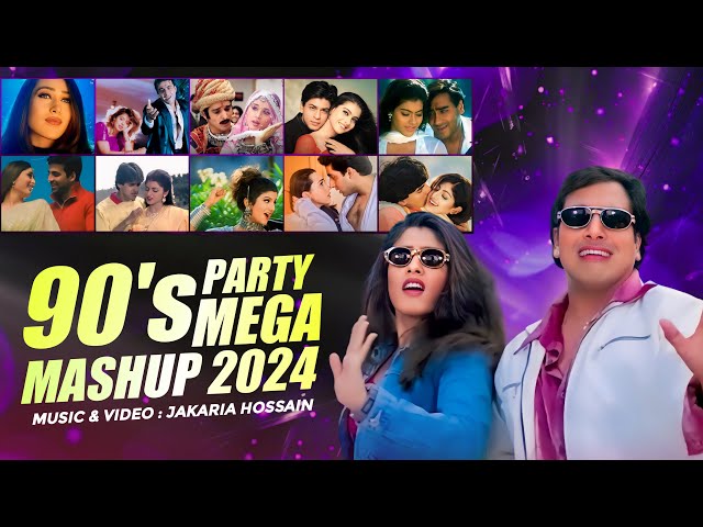 90'S Party Mega Mashup 2024 | VDj Jakaria | Best Bollywood Dance Songs class=