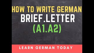 how to write German brief/letter