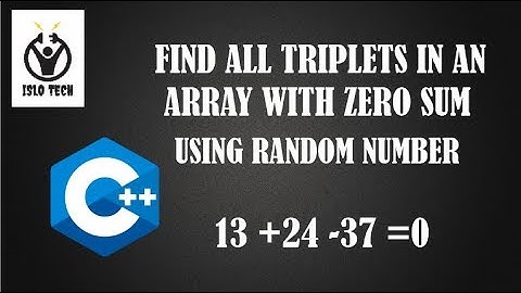Find all triplets with zero sum in an array using random number function