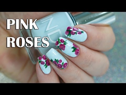 Classic Pink Rose Nail Art Indigo Nail Polish Youtube