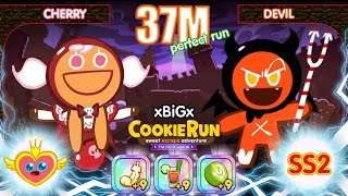 Cookie Run SS2 37M !! : Cherry+Devil : Perfect Game !! | xBiGx