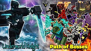 Underworld Knight (How Many) VS Path of Bosses 1.20 | Minecraft |Mobs Battle
