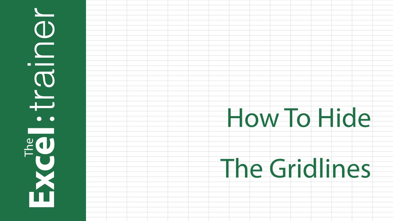 Excel 2016 for Mac - How To Hide The Gridlines - YouTube