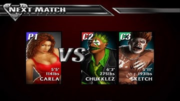 Def Jam Vendetta: Handicap Match| Carla VS Chukklez & Sketch @ Da Bridge (HARD)! (Requested).