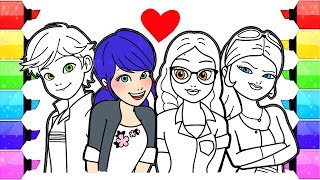 Miraculous Ladybug Coloring Pages | How to Draw and Color Ladybug Coloring Book Marinette Alya Chloe by Rainbow Kids Coloring 4,469,124 views 6 years ago 12 minutes, 12 seconds