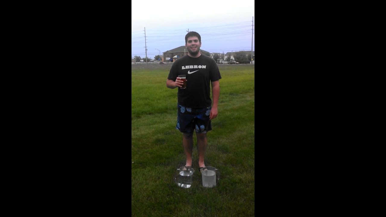 Als ice bucket challenge (optional beer chug)