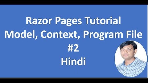 Create Model, Connection String , Resister Connection String, Data Context in Razor Pages| Part-2