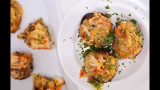 How To Make Crab & Cheddar Stuffed Mushrooms By Rachael