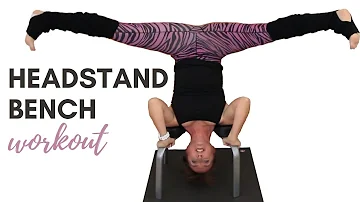 Headstand Bench Workout for Beginners - 8 minute core yoga practice