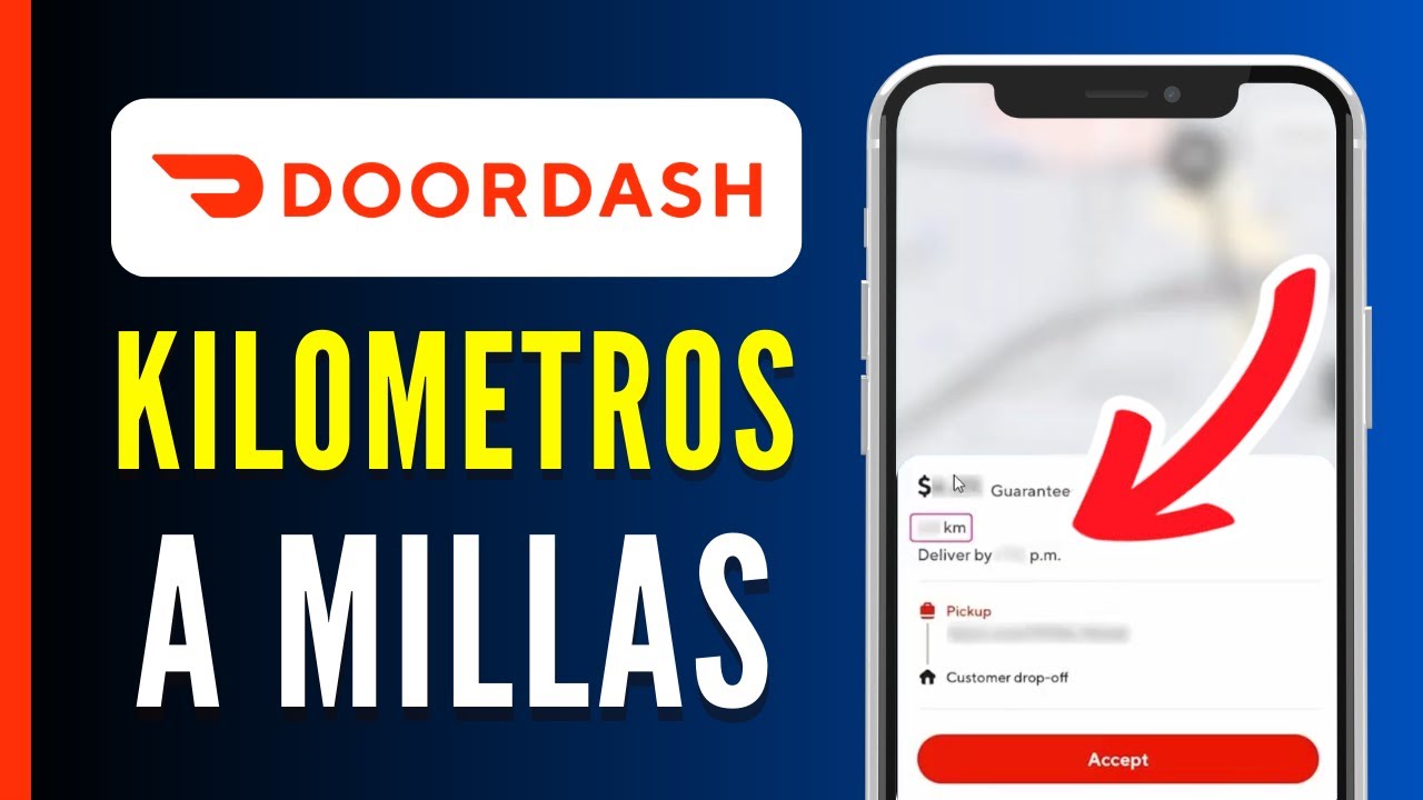 Cómo cambiar de kilómetros a millas en DoorDash