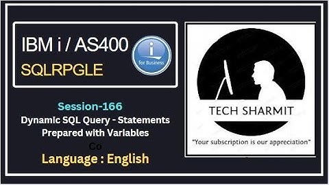 Dynamic Sql Query -  Prepare and Execute Statement with variables in IBMi DB2 | SQLRPGLE IBM