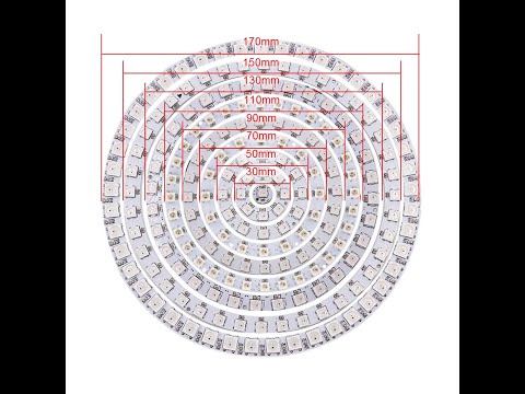 5V LED Ring Hard Strips WS2812B RGB Light 30cm 50mm 60mm 70mm 90mm 110mm 150mm 170mm Angel Eyes Led