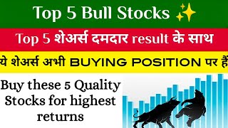 Top 5 Bullish stocks to buy now  | Best stocks to buy now in India 2022