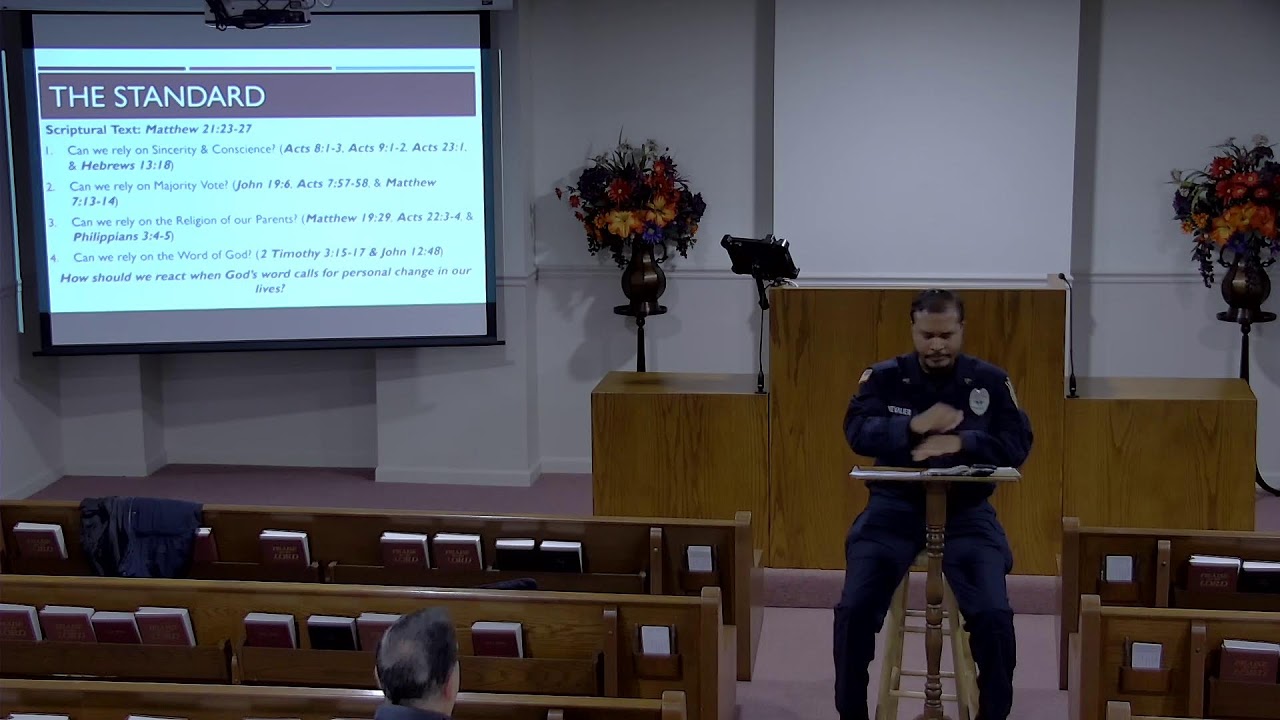 Woodbridge, VA church of Christ Bible Class and Worship